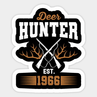 Gifts for 55 Year Old Deer Hunter 1966 Hunting 55th Birthday Gift Ideas Sticker